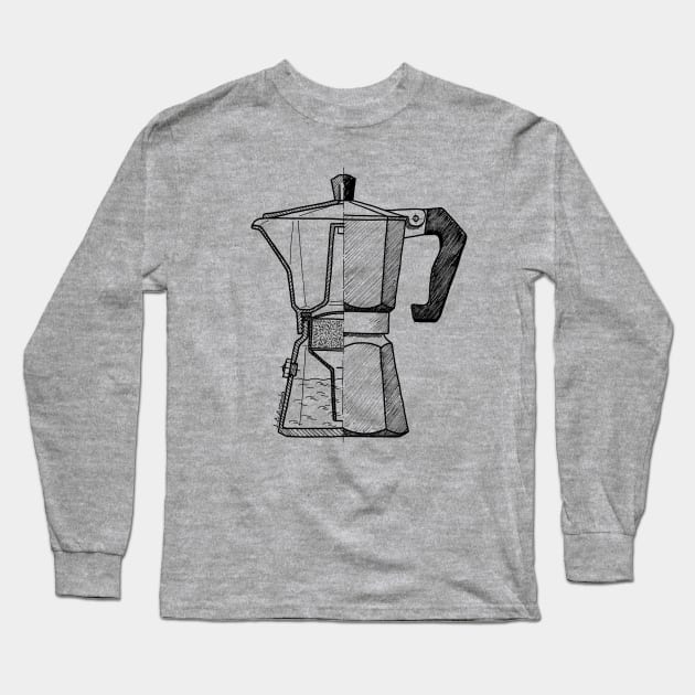 The italian coffee thing! Long Sleeve T-Shirt by jaagdesign